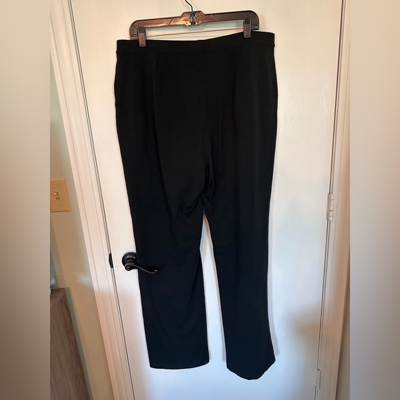 Women's LL Bean Black Stretchy Straight-Leg pants pockets size XL Tall #1817 - Picture 2 of 5